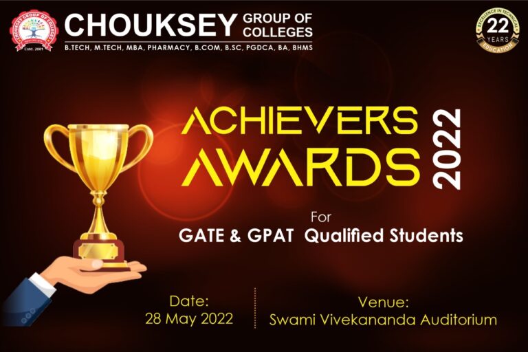 Achievers Awards 2022 for GATE and GPAT qualified students