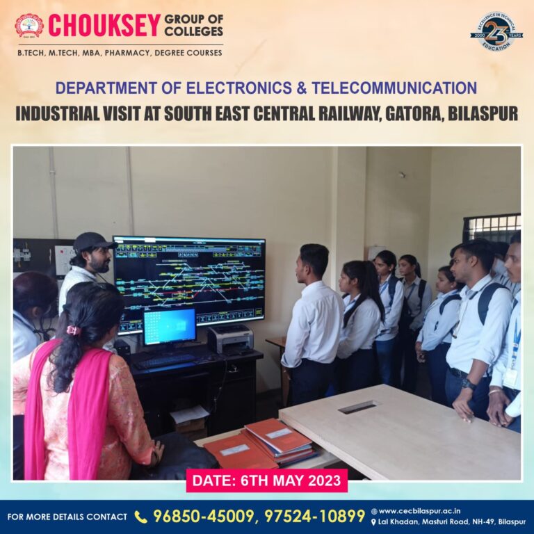 One-day Industrial Visit to “South East Central Railway” in Gatora
