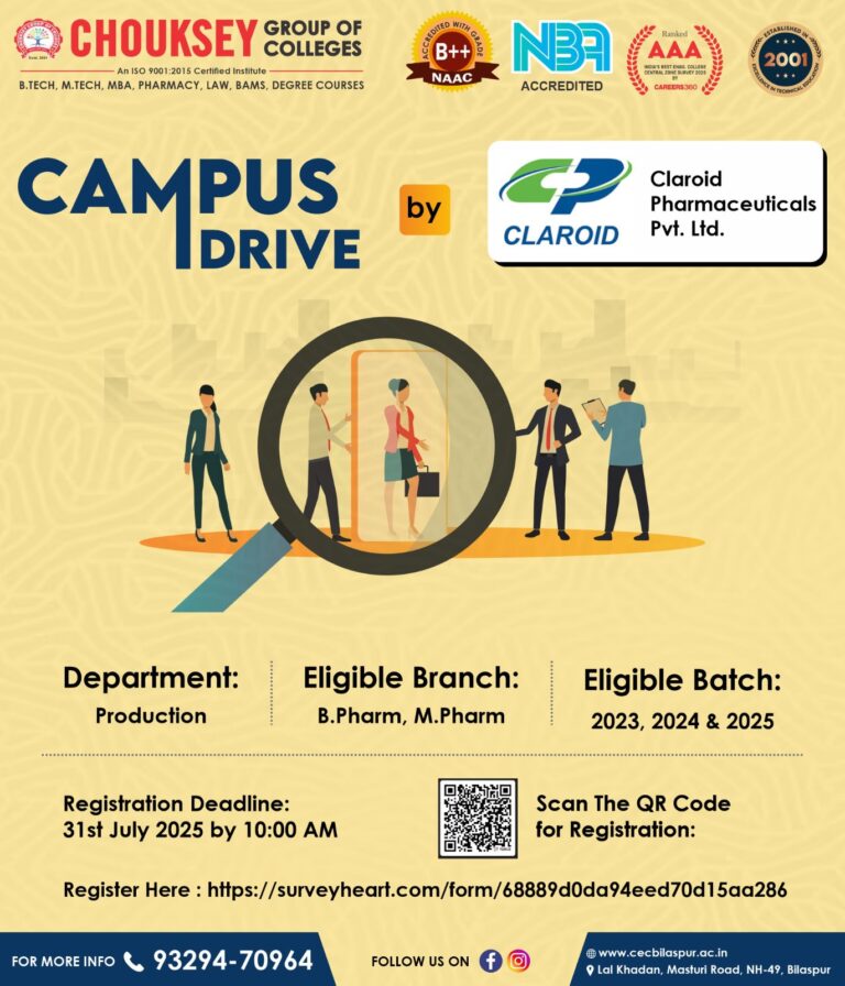 Campus Placement Drive by ClarOID Pharmaceuticals