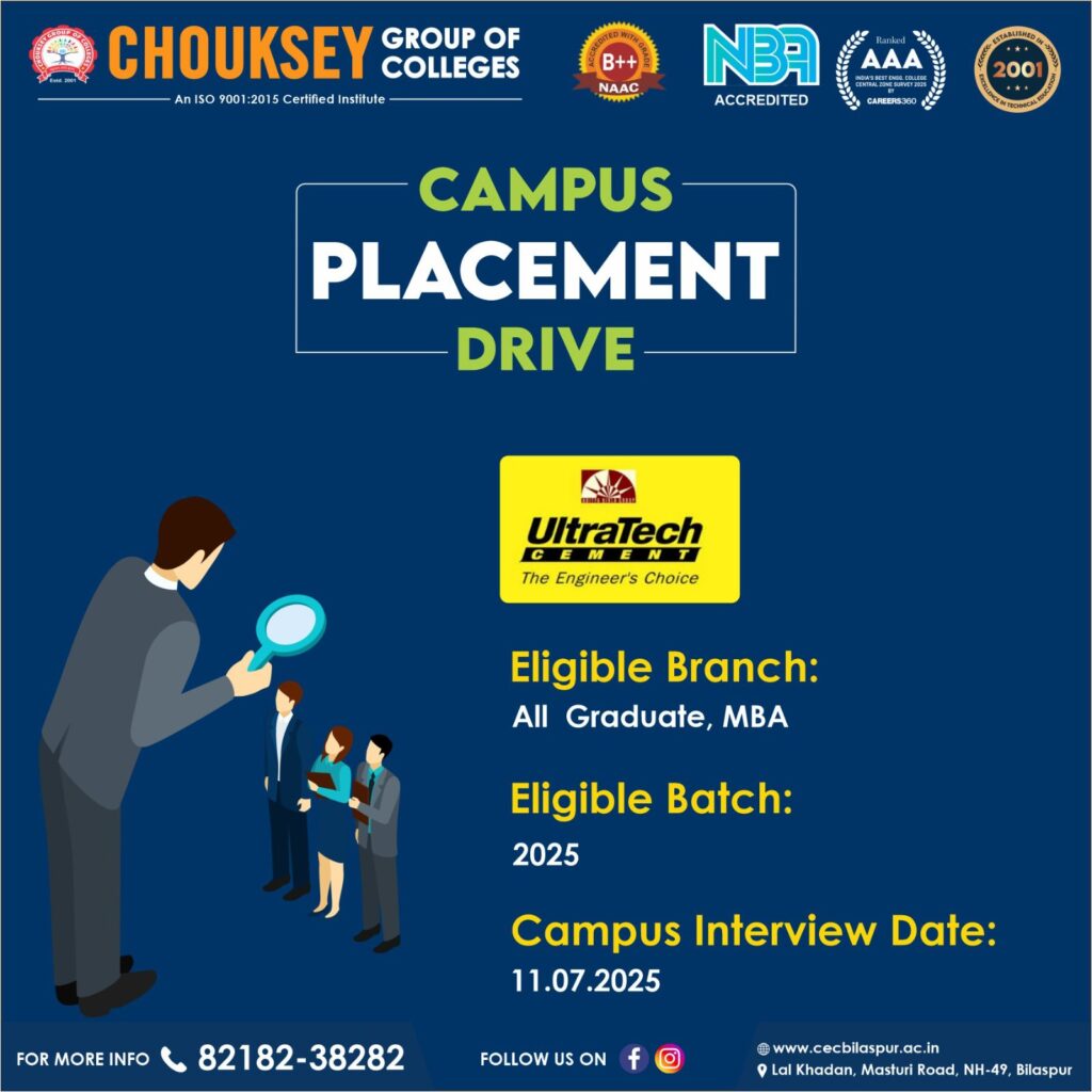 Placement Opportunity 2025: UltraTech Cement Hiring Graduates & MBA