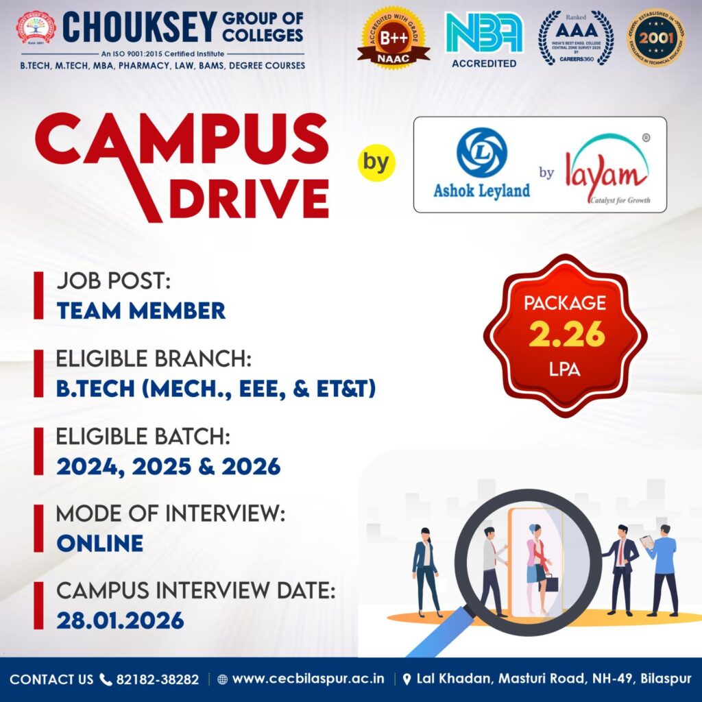 Campus Placement Drive by ASHOK LEYLAND