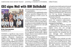 CEC signs MoU with IBM Skills Build