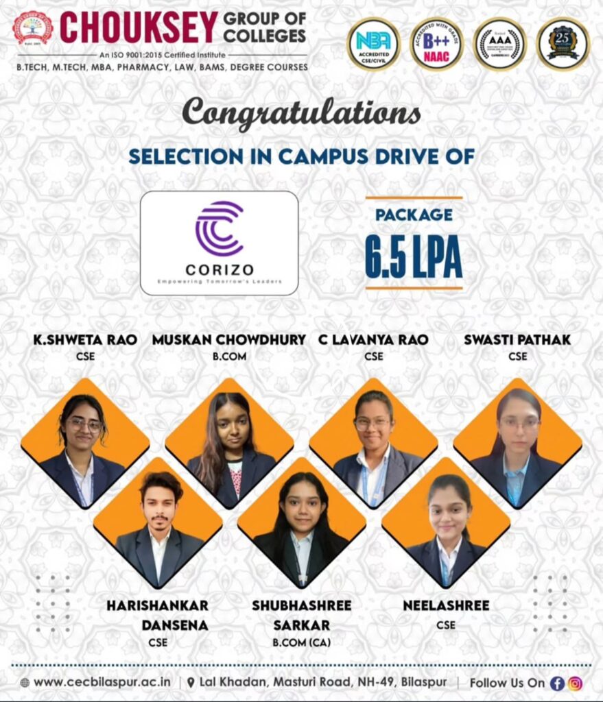 Selection in Campus Drive of CORIZO