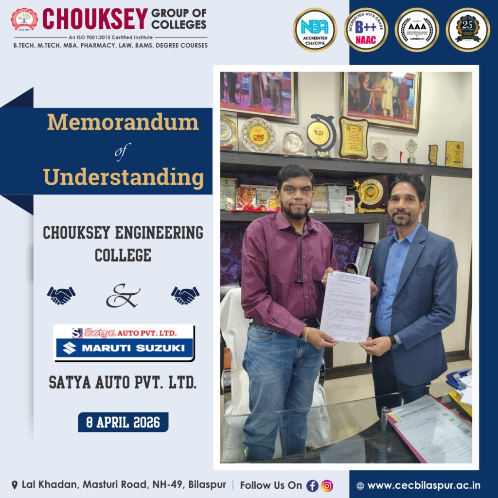 MoU Chouksey Engineering College, Satya Auto Pvt. Ltd