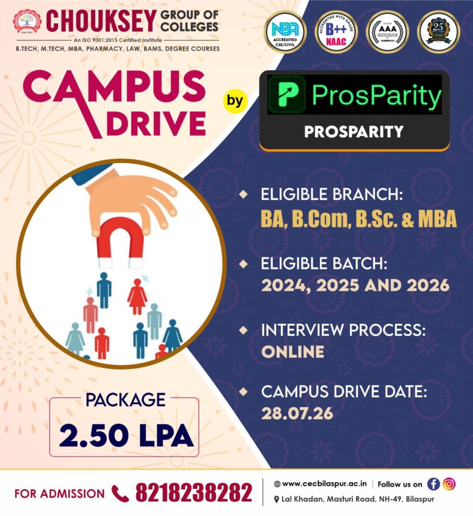Campus Drive - BA, B.Com., B.Sc. & MBA